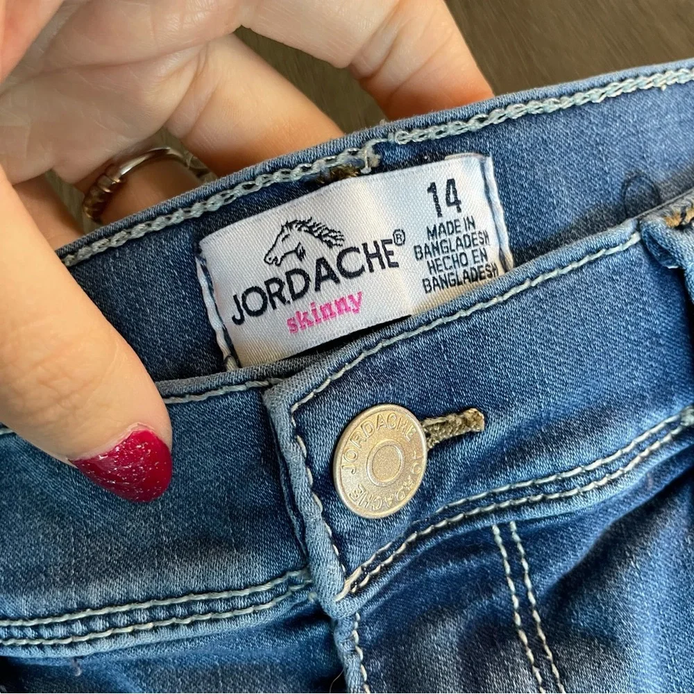 Jordache Skinny Blue Denim Jeans Kids Girls 14